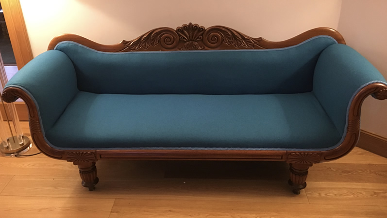 Chaise Longue After Re-Upholstery